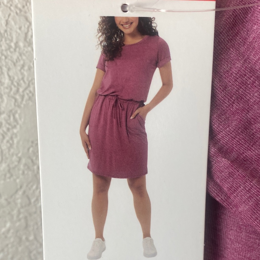 (CLOSET CLEAR OUT) 32 Degrees Cool Women's Soft Lux Dress Heather Scarlet Oak - Picture 2 of 13